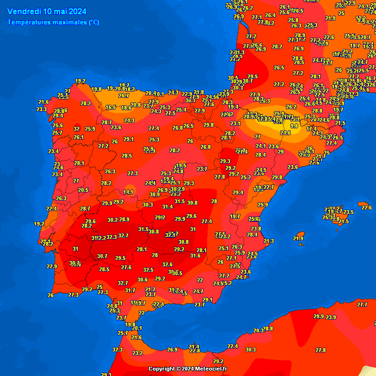 Tempratures maximales